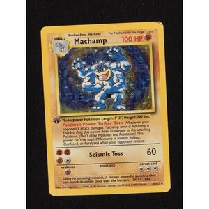 Pokemon Machamp 8/102 Holo RARE Fossil Set Stage 2 Trading Card 1999‎